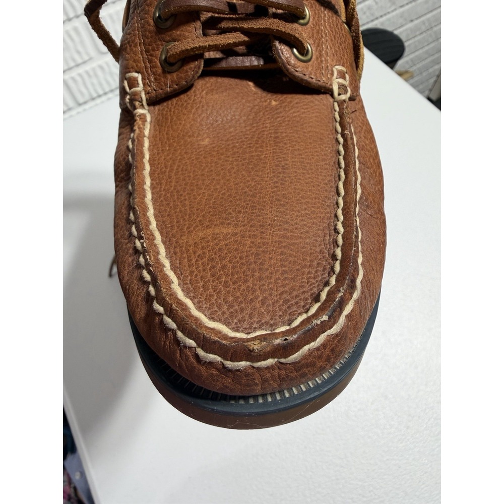 POLO RALPH LAUREN Men's Bienne Leather Boat Shoes Tan US 9 - Picture 12 of 13